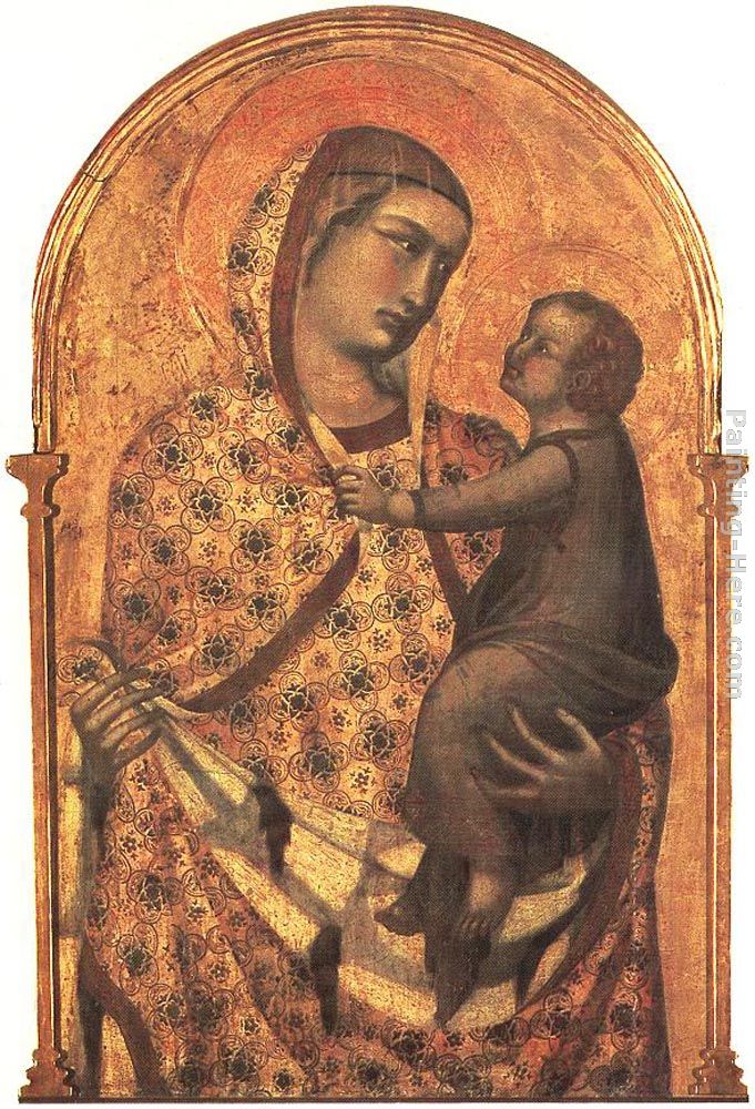 Madonna and Child painting - Pietro Lorenzetti Madonna and Child art painting